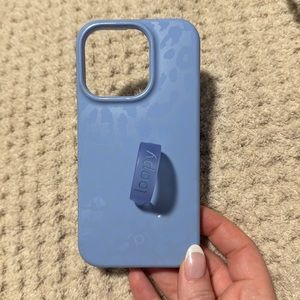 Loopy Case, iPhone 14 Pro (6.1” screen). Periwinkle Leopard- Matte & Gloss